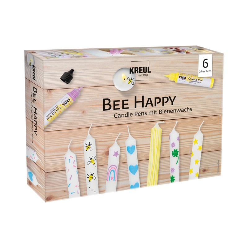Kit Stylos Décoration Bougies Bee Happy Kit Stylos Décoration Bougies Bee Happy
