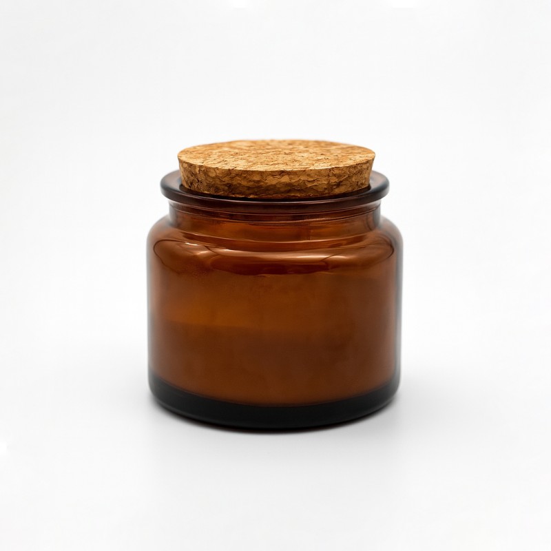Contenant 100ml Ambré Bouchon Liège