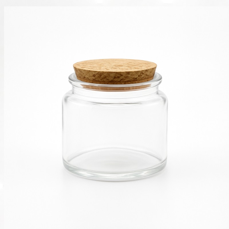 Contenant 100ml Transparent Bouchon Liège