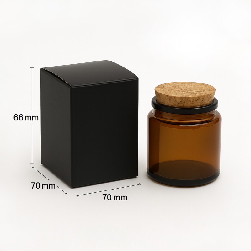 Boîte Pour Bougie 70x70xH66mm Boîte Pour Bougie 70x70xH66mm