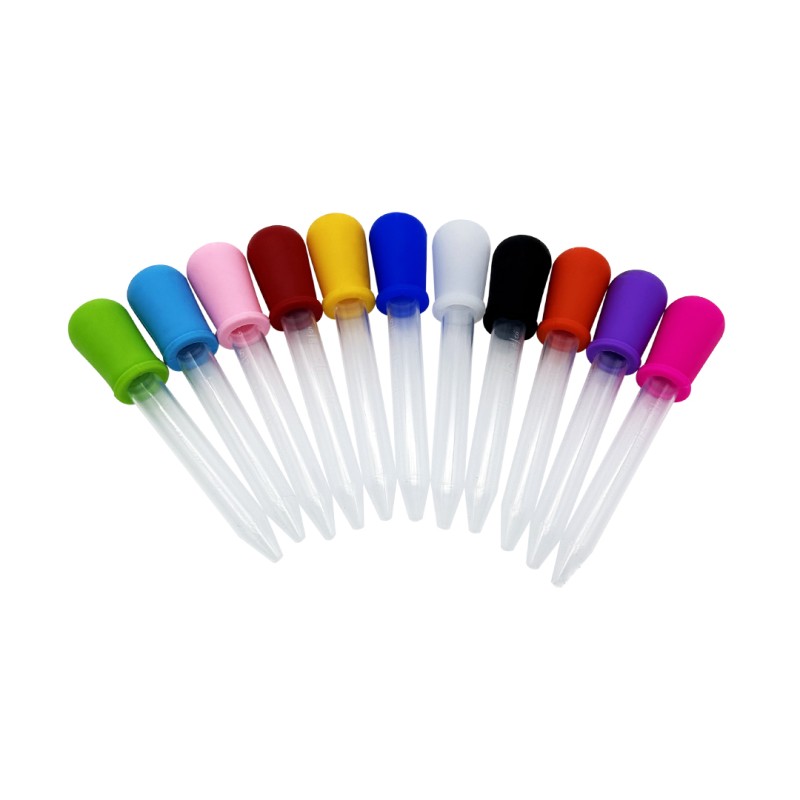 12 pipettes en plastique 8,5 cl pour colorant/ arôme - Transparent