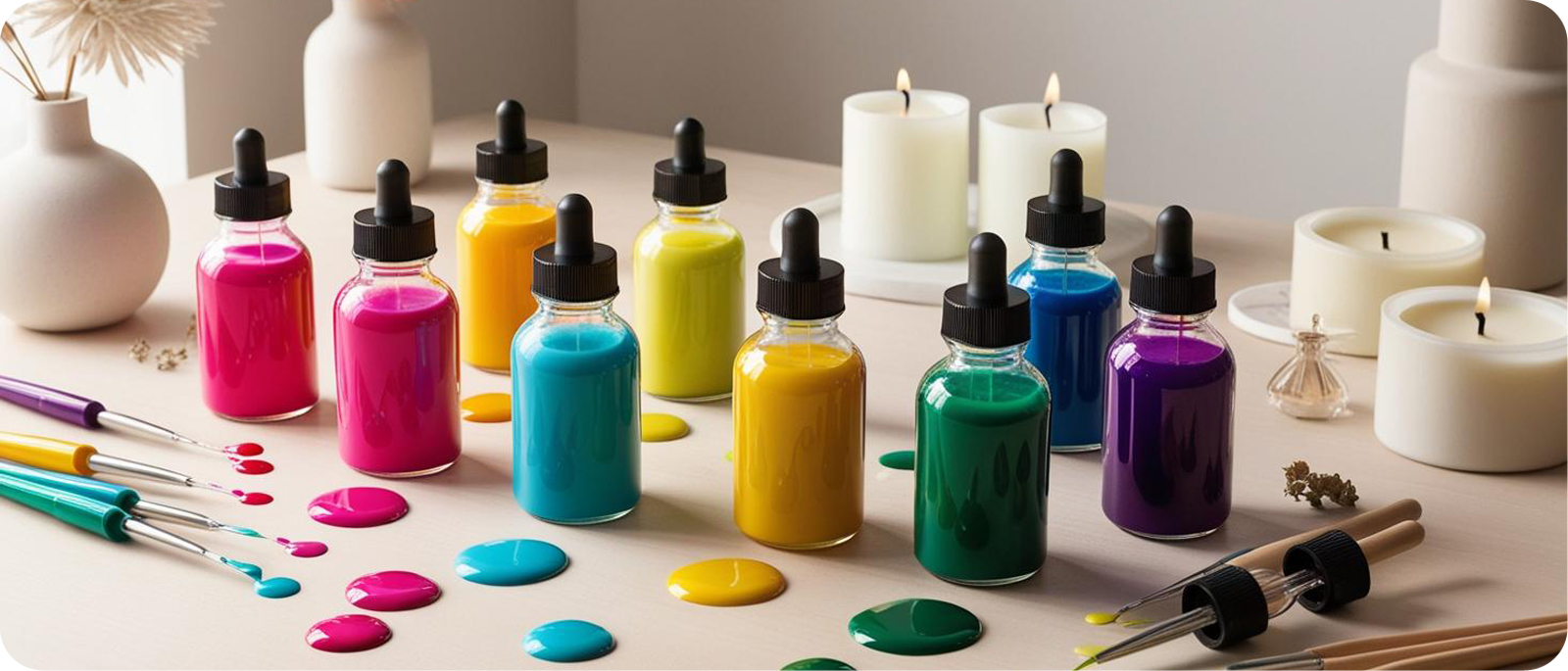 guide colorants liquides bougie
