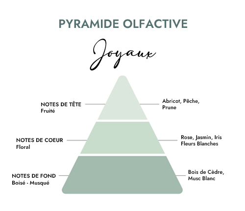 Pyramide olfactive parfum bougie joyaux