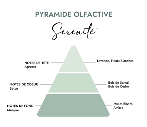 Pyramide olfactive parfum bougie sérénité
