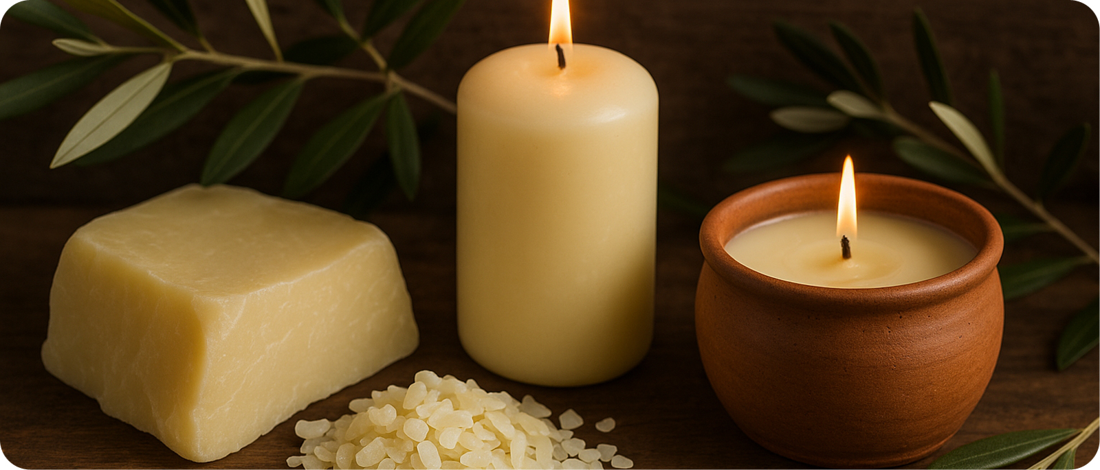 Tout savoir sur les cires d'olive de Créacire pour bougies et fondants